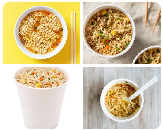 Tutti i tipi di noodles istantanei